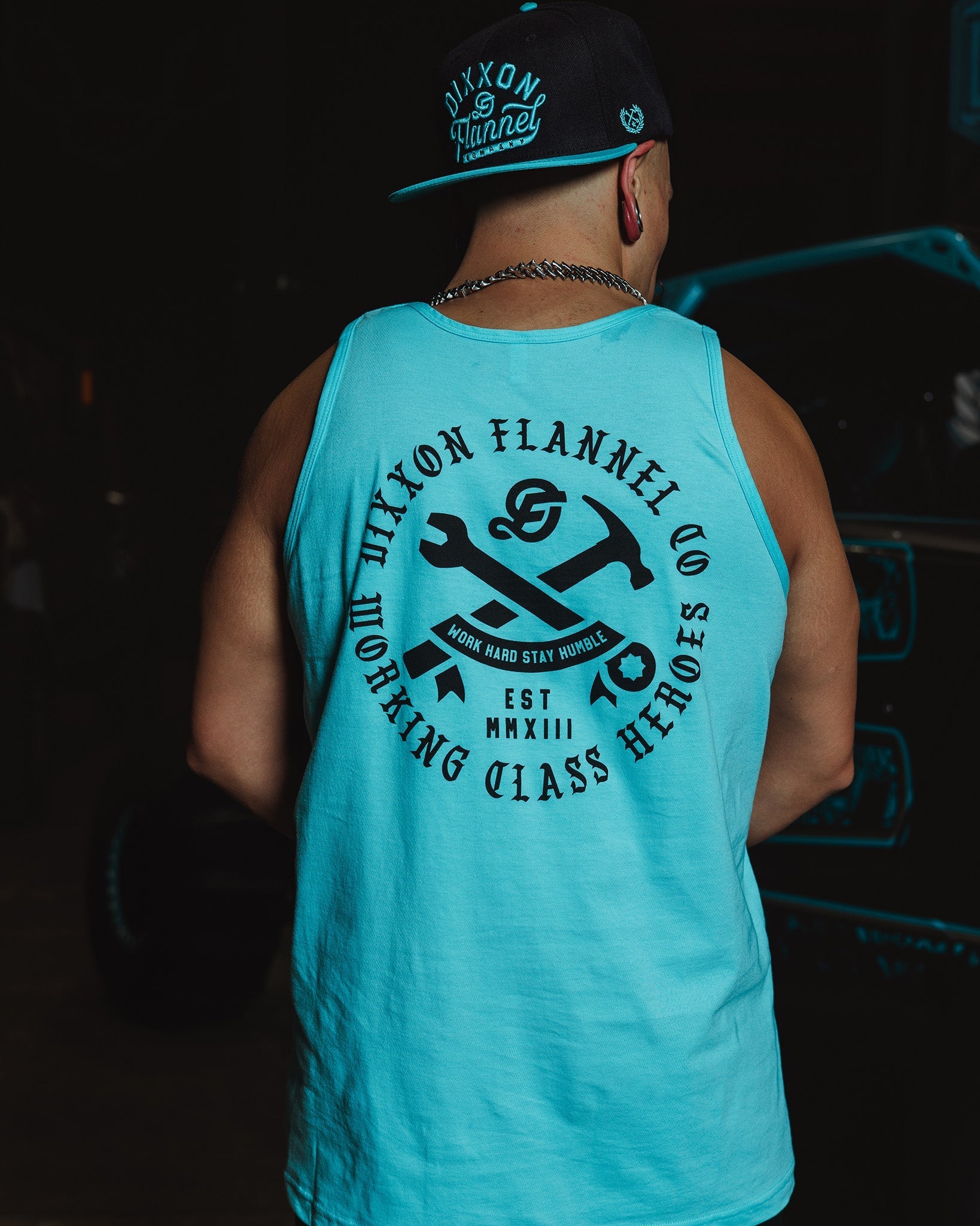 Black Working Class Badge Tank - Tiffany