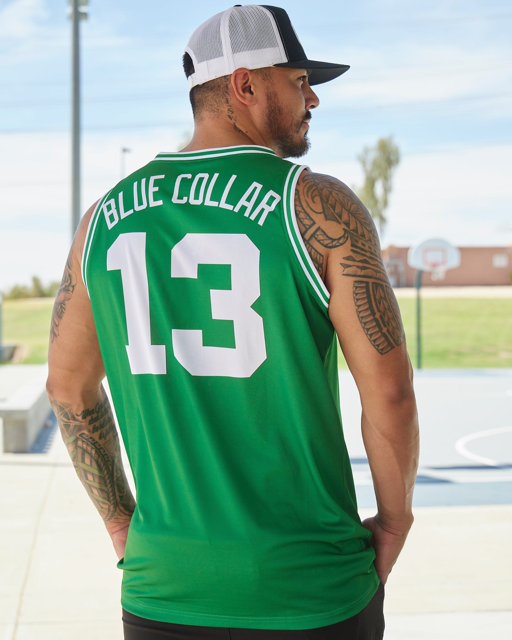Blue Collar Jersey - Green & White
