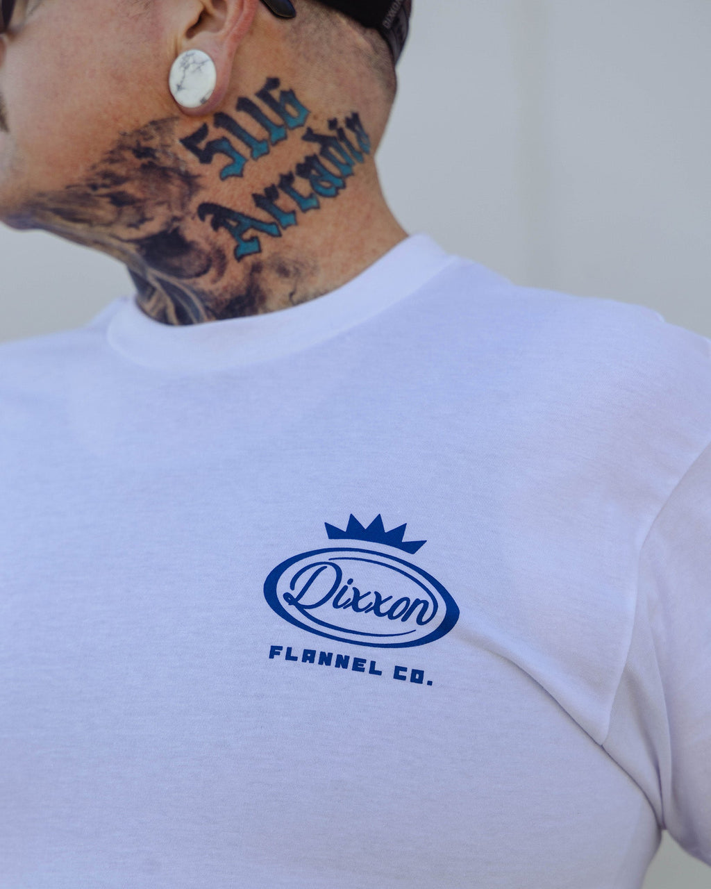 Blue Fortune Favors T-Shirt - White