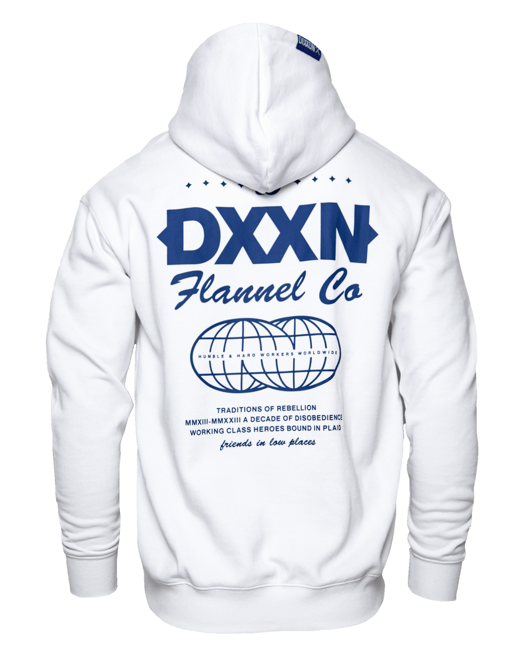 Blue Tech Zip Up - White