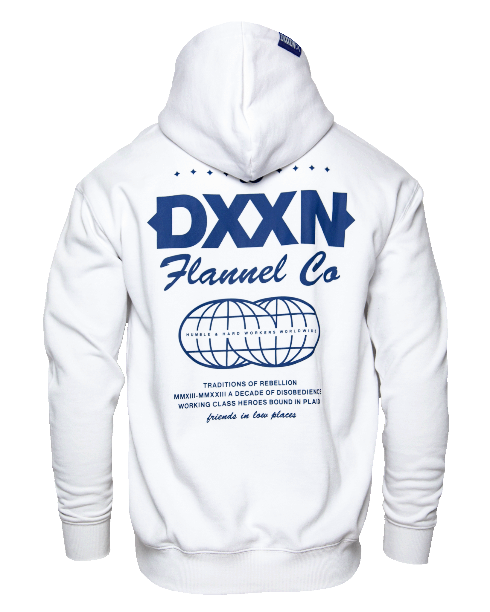 Blue Tech Zip Up - White