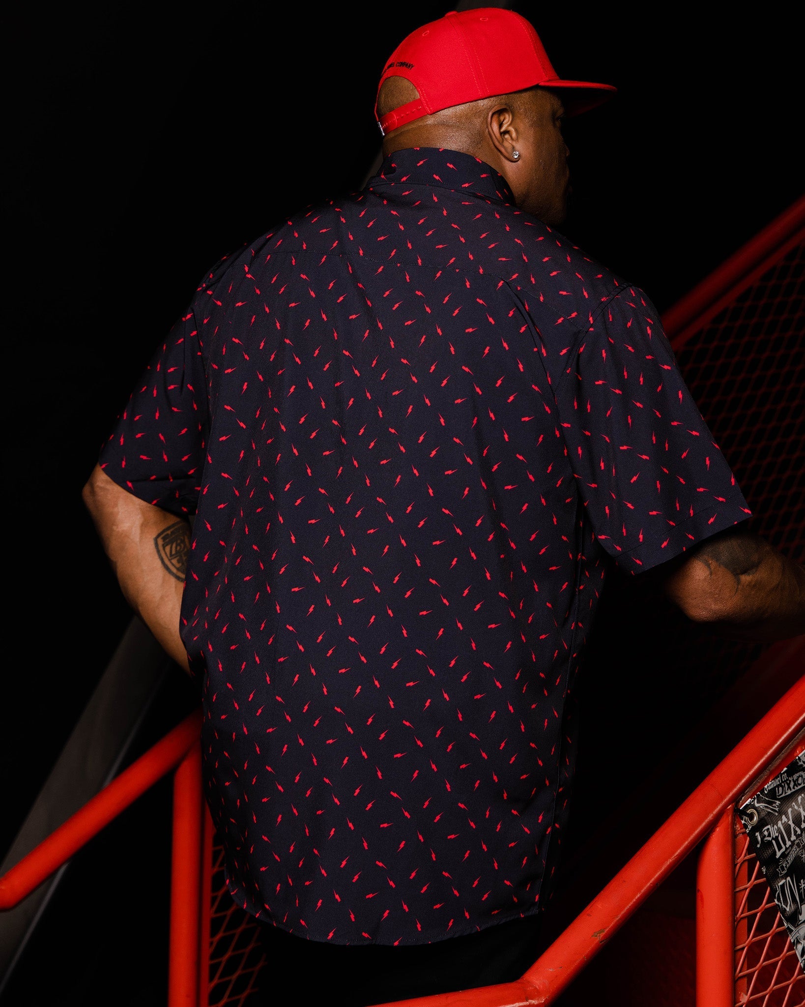 Bolt Party Shirt - Black & Red