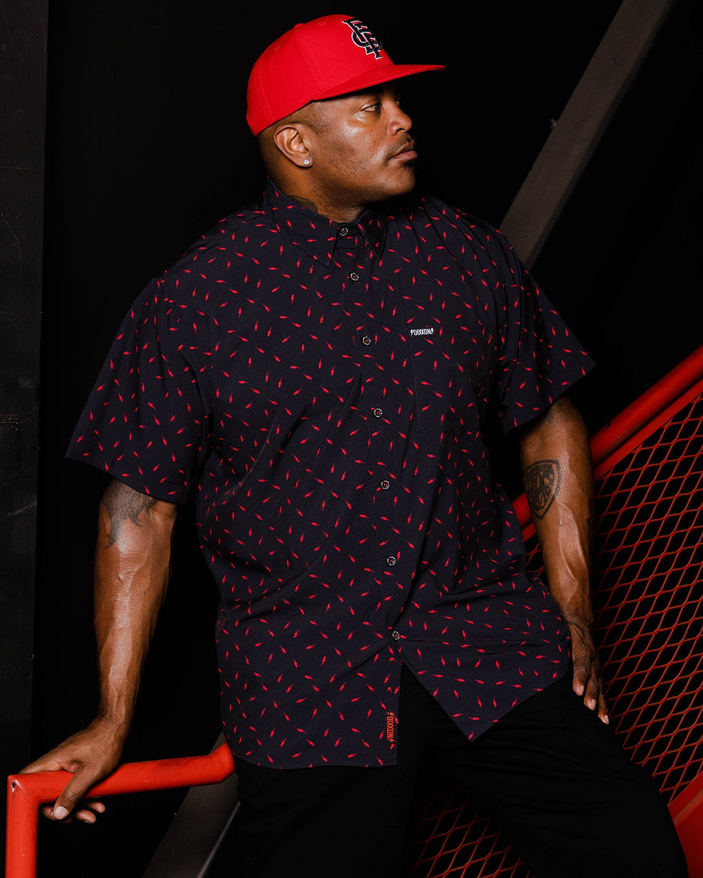 Bolt Party Shirt - Black & Red