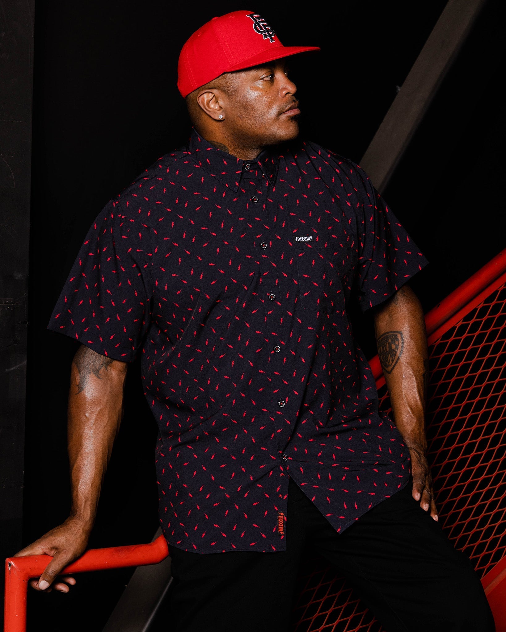Bolt Party Shirt - Black & Red