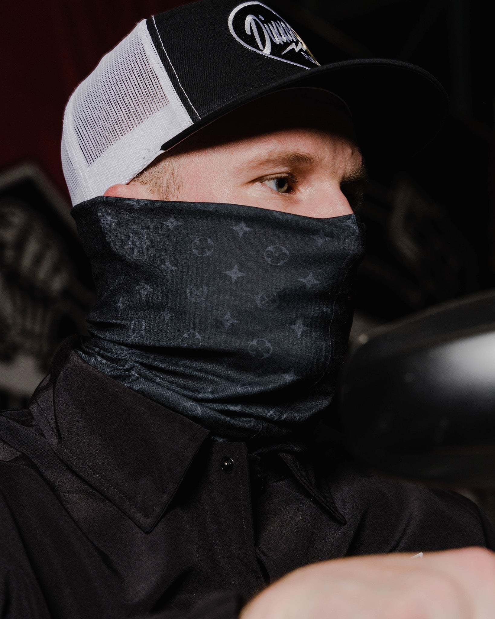 Bougie Neck Gaiter - Black & Gray