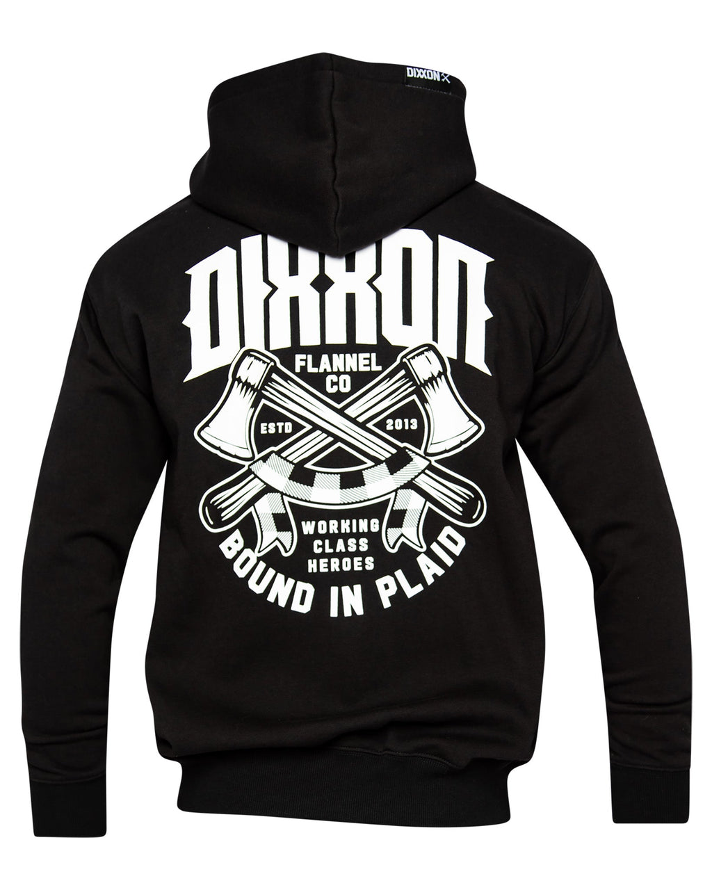 Bound In Plaid Zip Up - Black