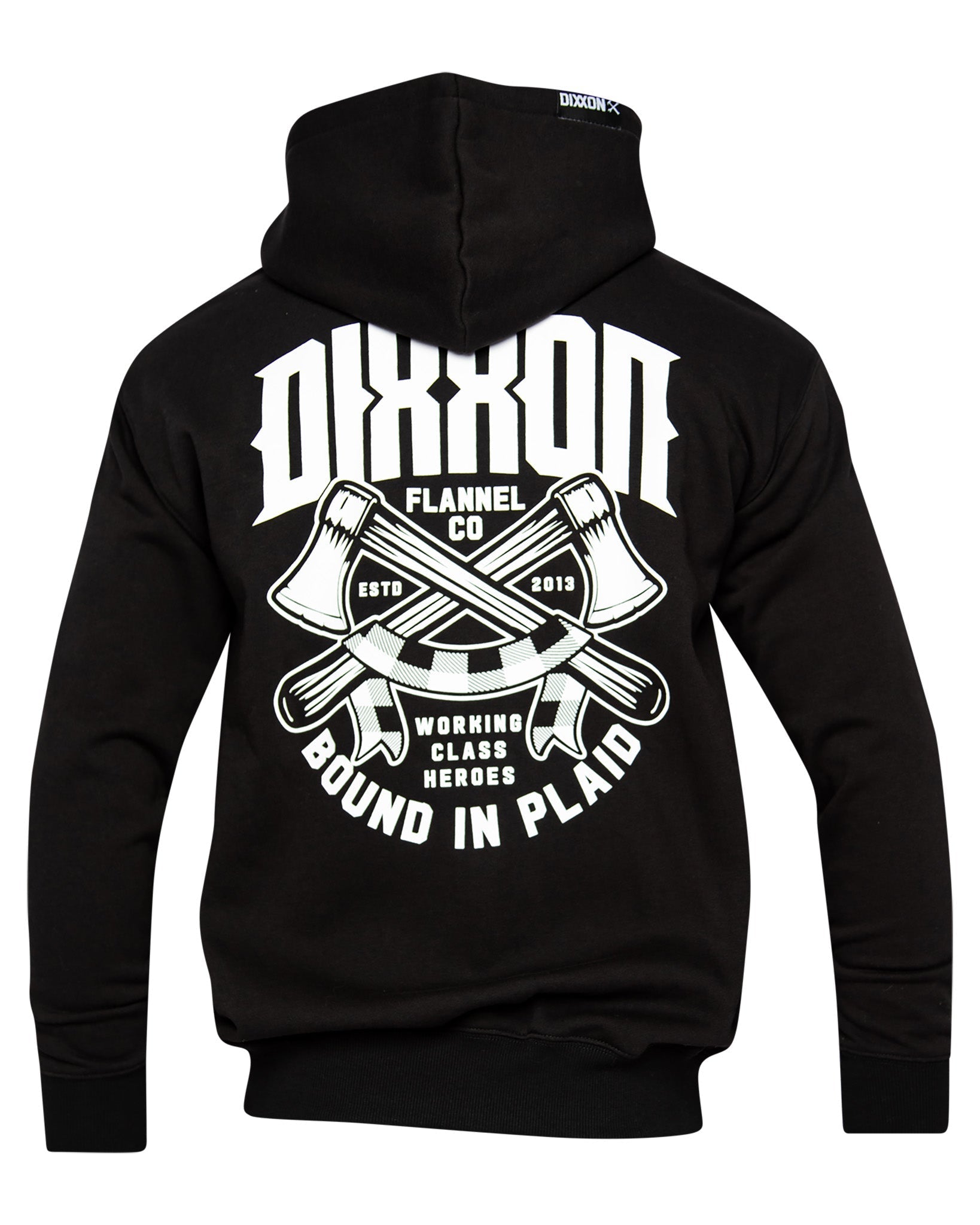 Bound In Plaid Zip Up - Black