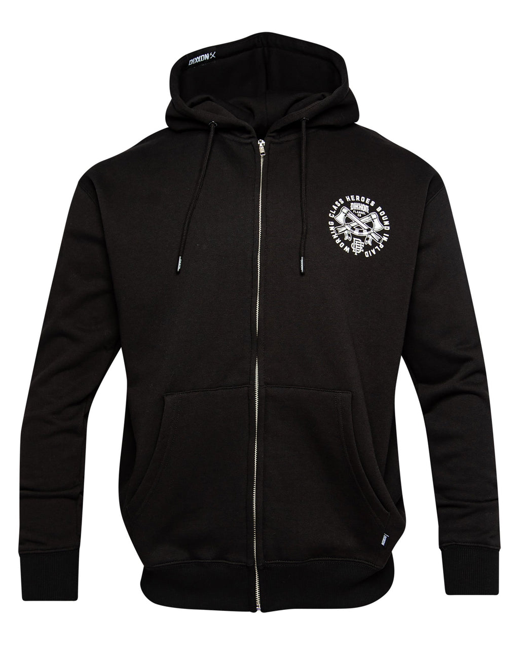 Bound In Plaid Zip Up - Black