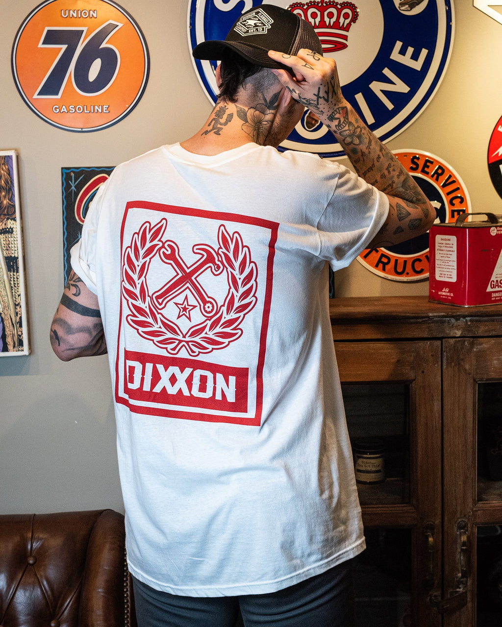 Red Box Crest T-Shirt - White