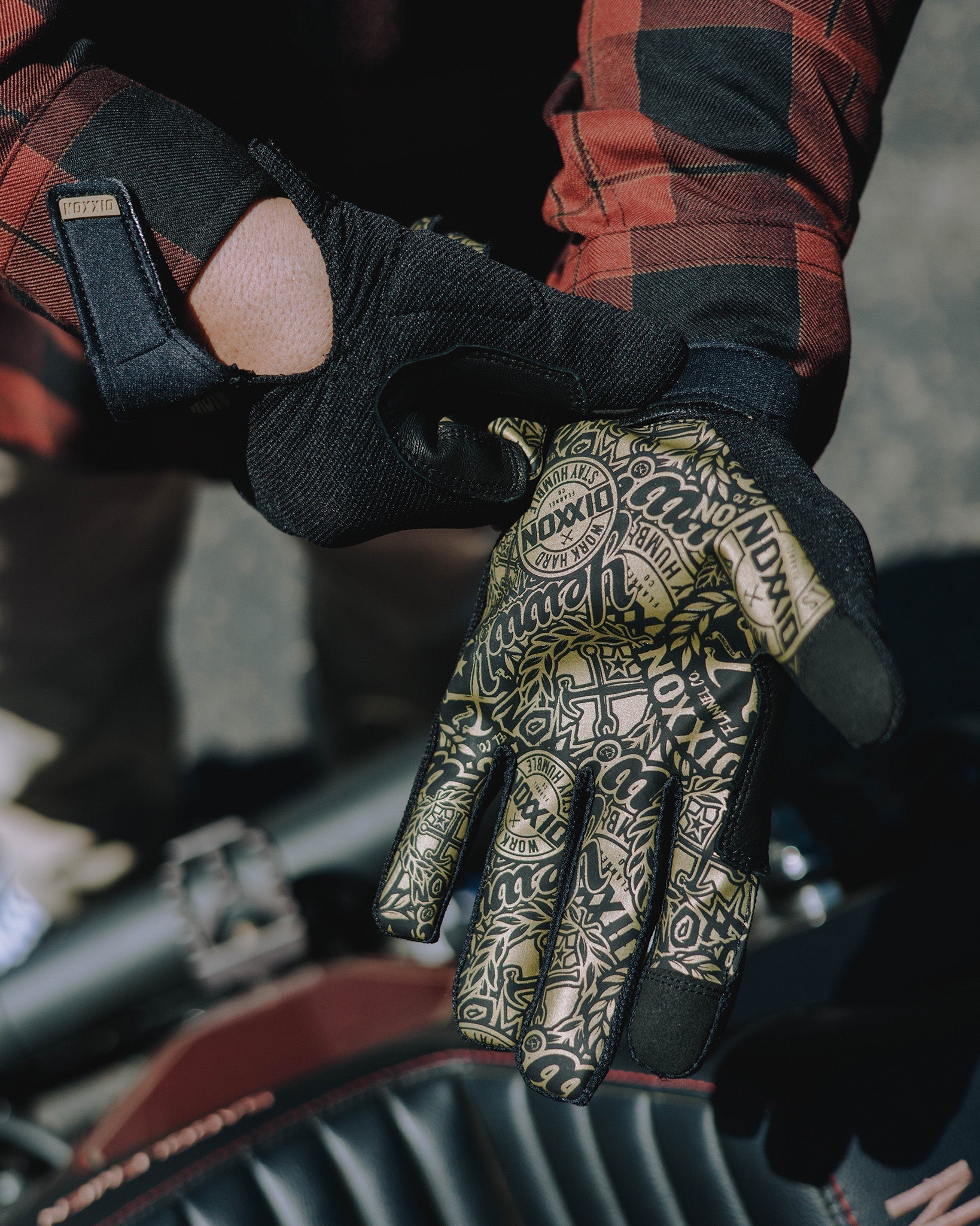 BRAAP Moto Gloves - Gold Yeww!
