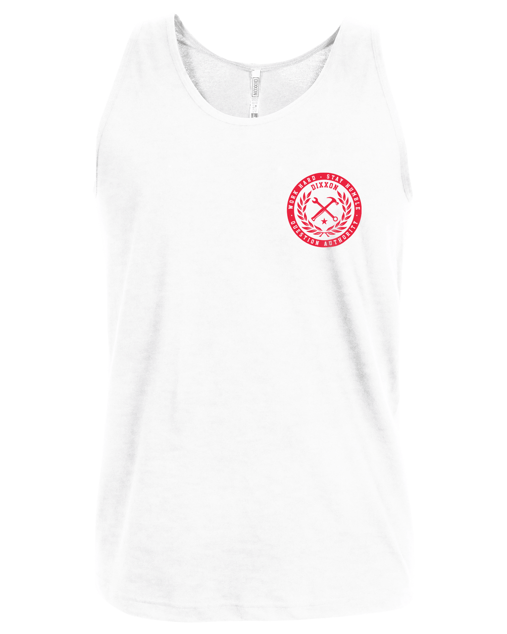 Branded Tank - White & Red