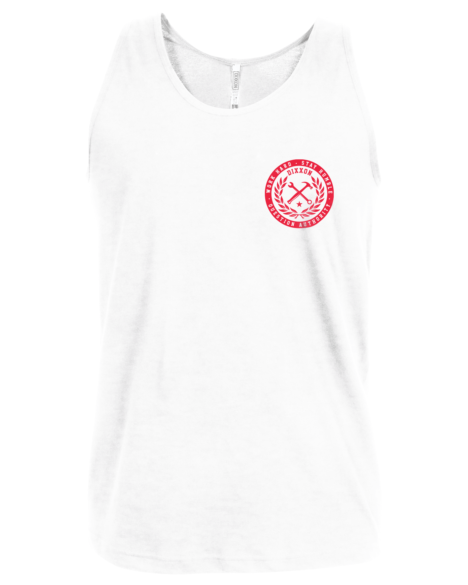 Branded Tank - White & Red