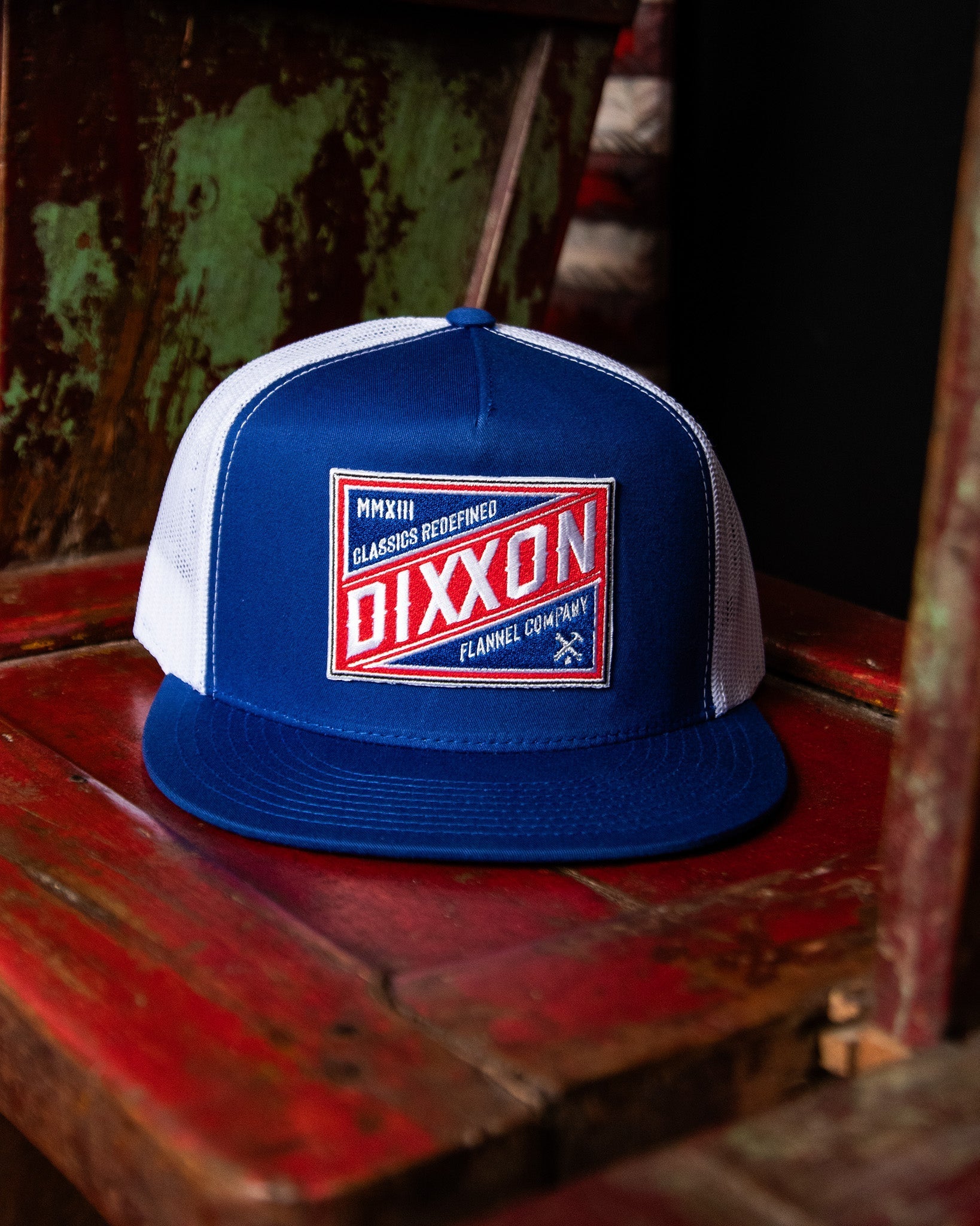 Classics Redefined Flat Bill Trucker Snapback - Red, White, & Blue