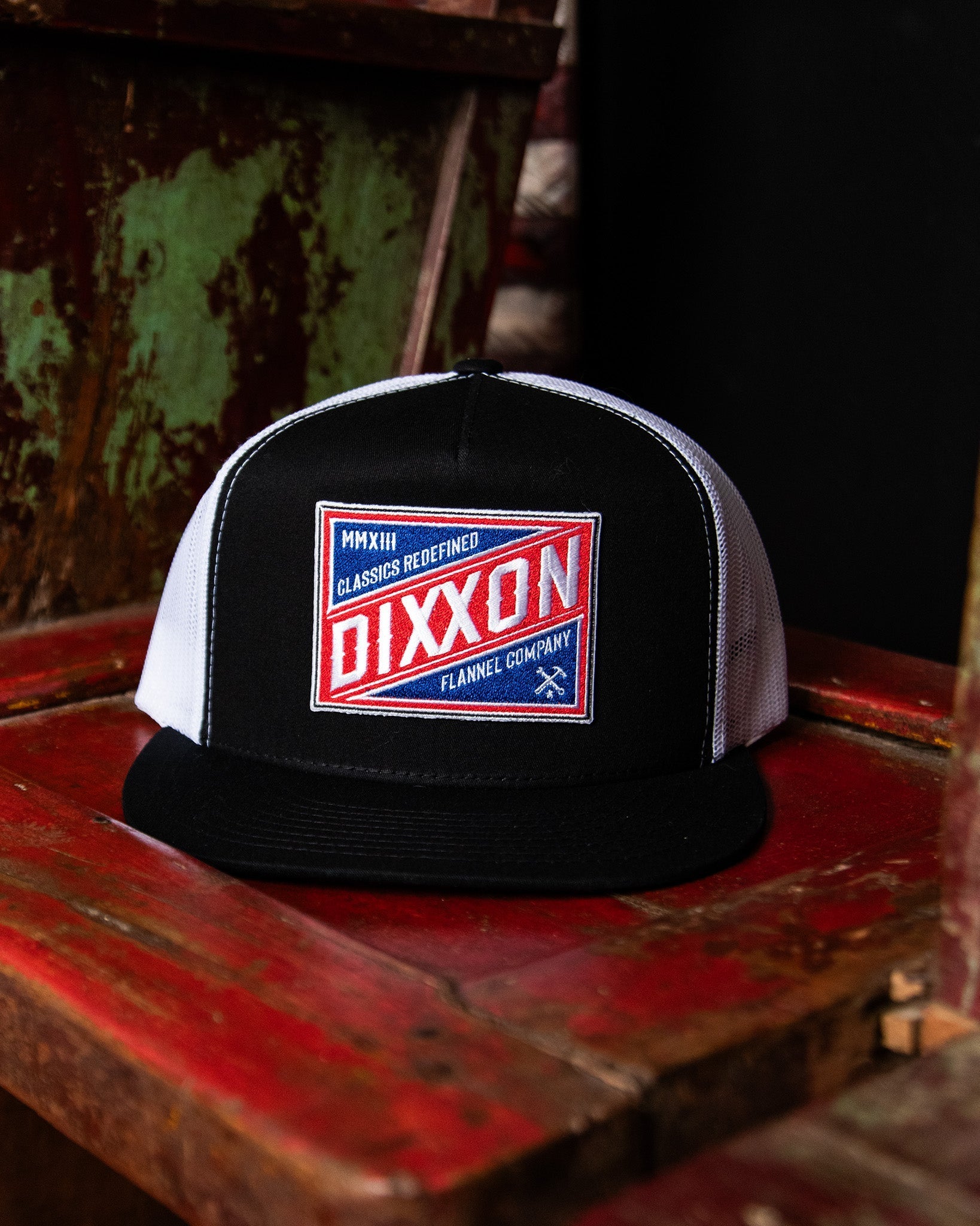 Classics Redefined Flat Bill Trucker Snapback - Red, White, & Blue