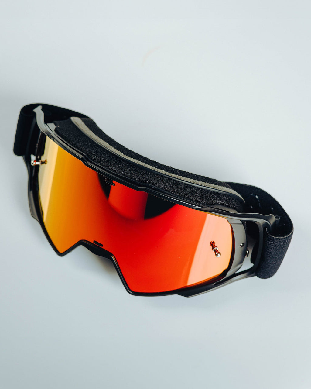 Contender MX Goggles - Black & Red / REVO Red Lens