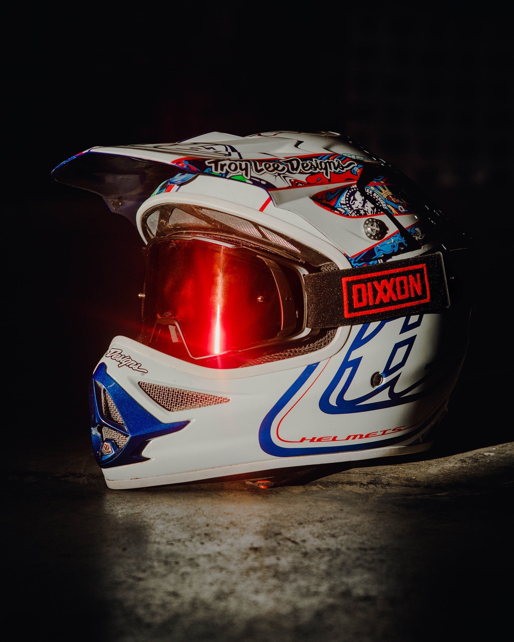 Contender MX Goggles - Black & Red / REVO Red Lens