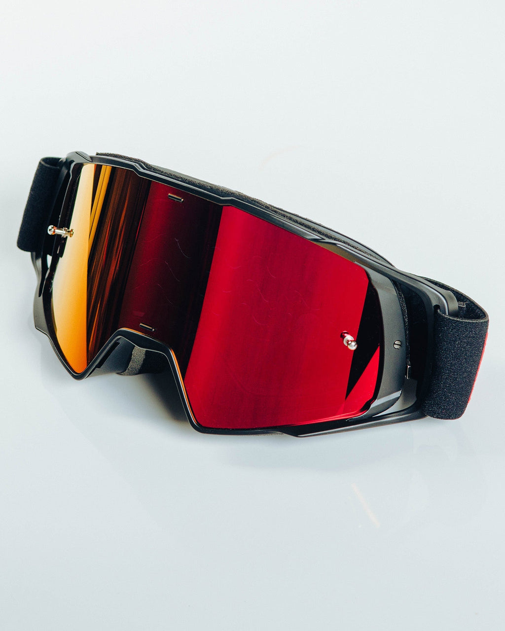 Contender MX Goggles - Black & Red / REVO Red Lens