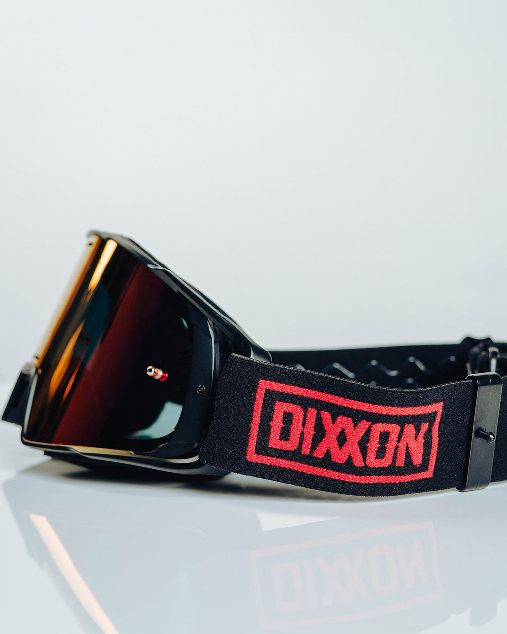 Contender MX Goggles - Black & Red / REVO Red Lens