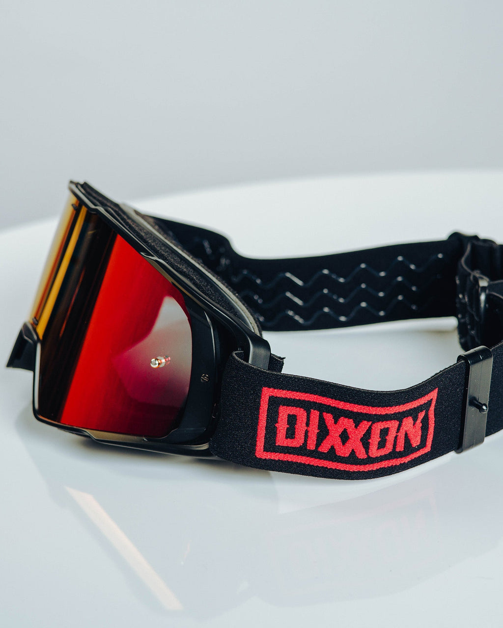 Contender MX Goggles - Black & Red / REVO Red Lens