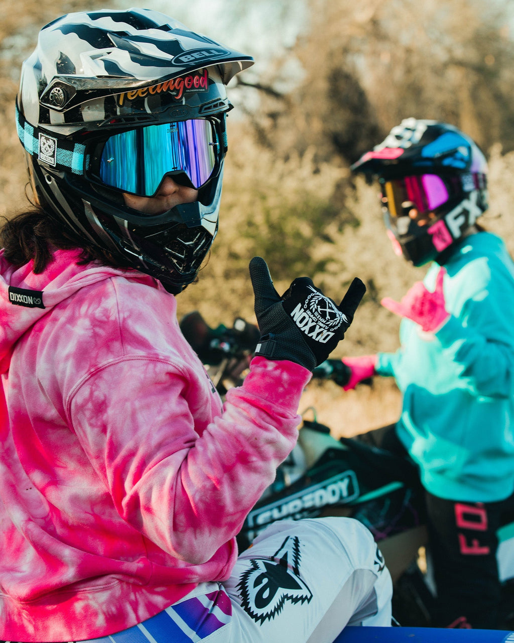 Contender PRO MX Goggles - Blue Plaid / REVO Blue Lens