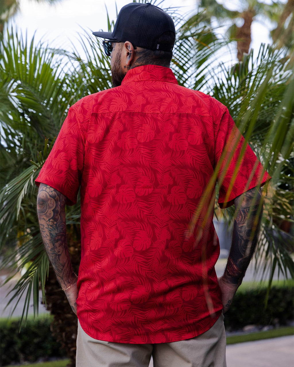 Corcovado Camo Party Shirt - Red