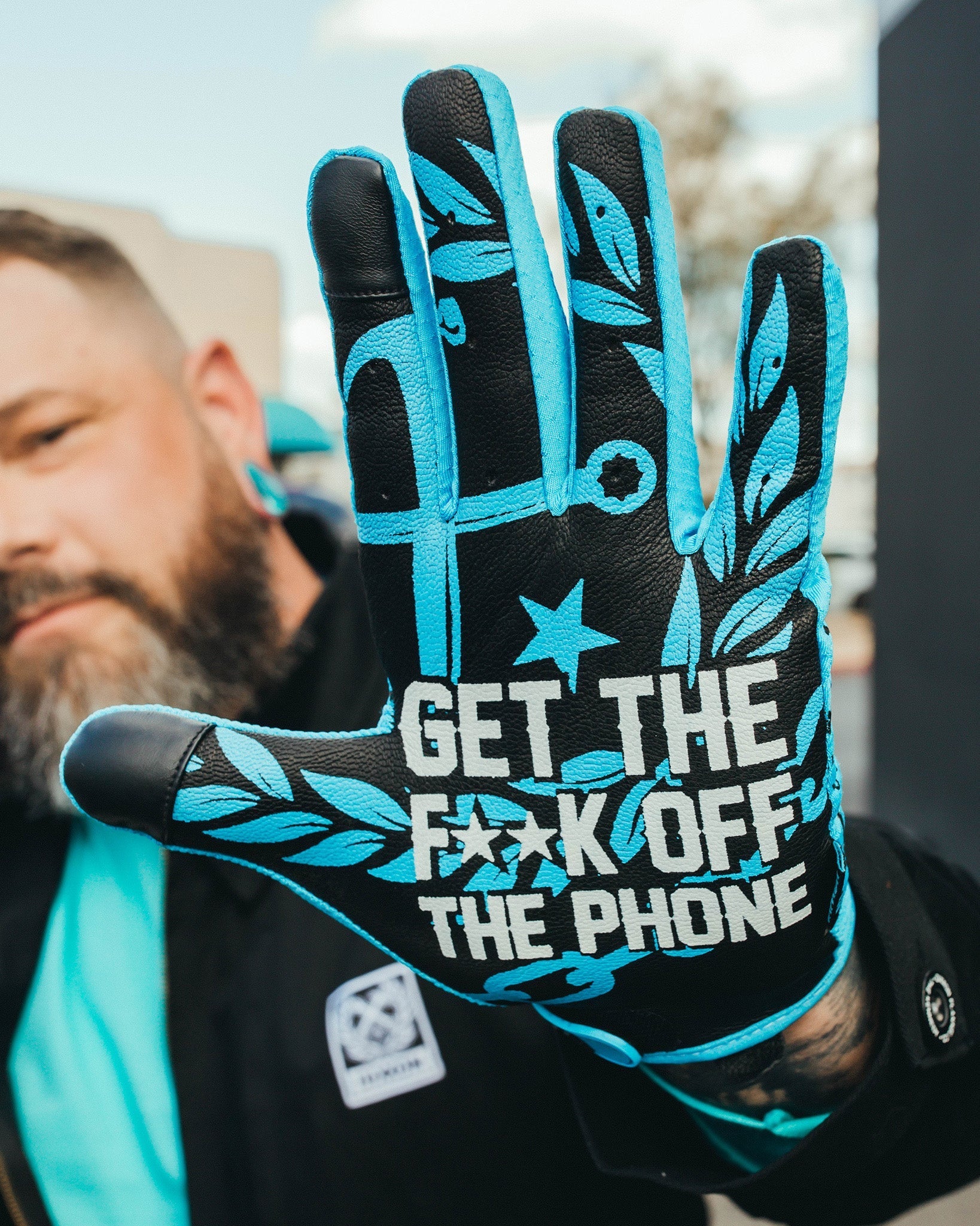 Corpo Moto Gloves - Aqua & Black