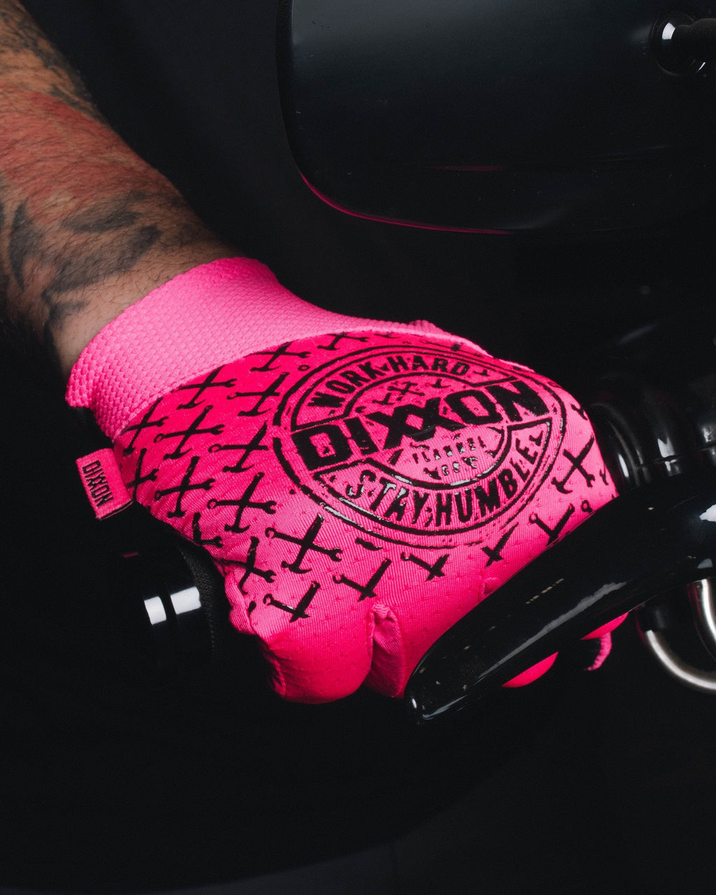 Corpo Moto Gloves - Pink & Black