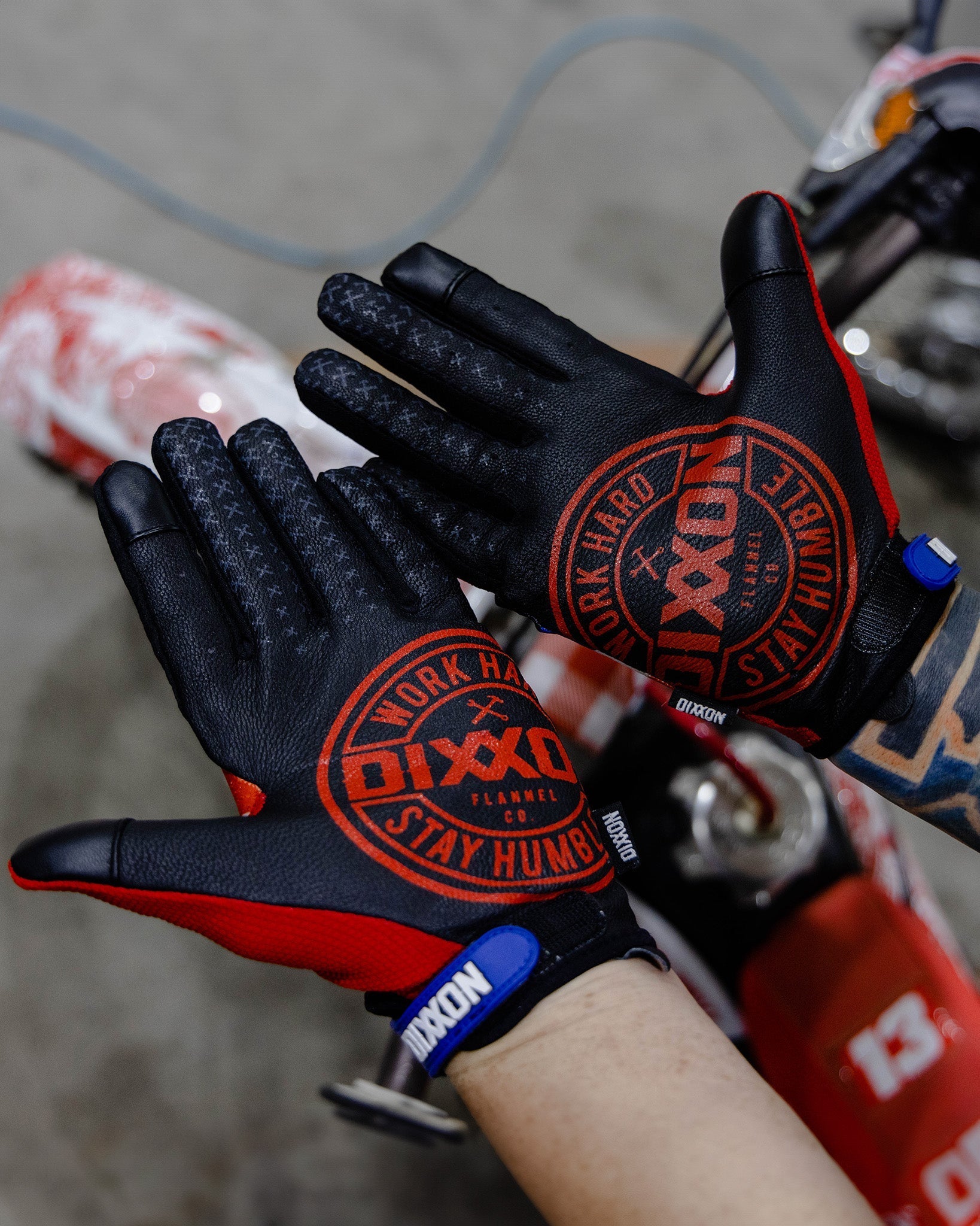 Corpo Moto Gloves - Red, White, & Blue