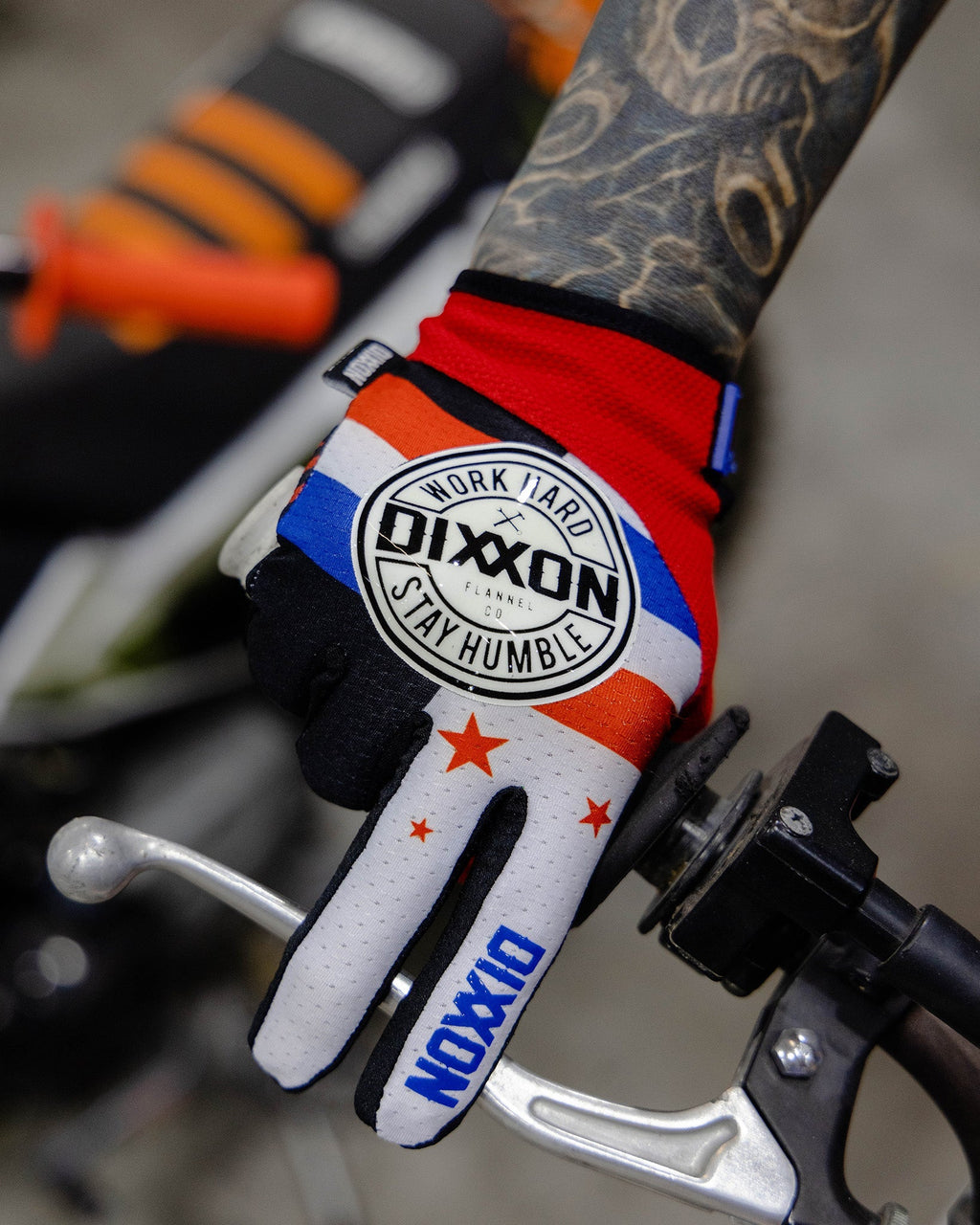 Corpo Moto Gloves - Red, White, & Blue