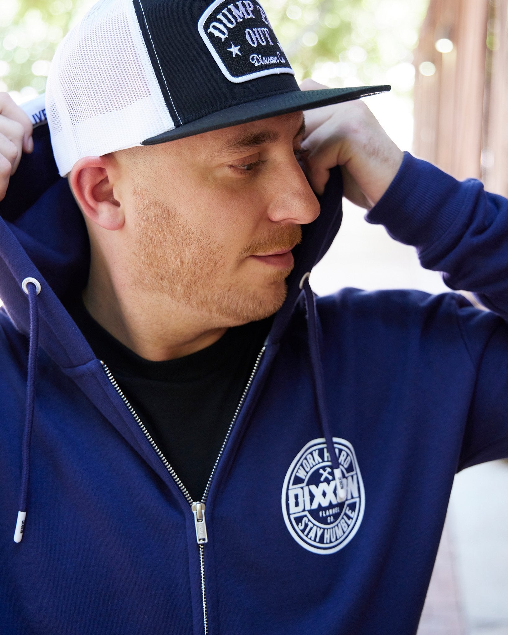 Corpo Zip Up Hoodie - Blue