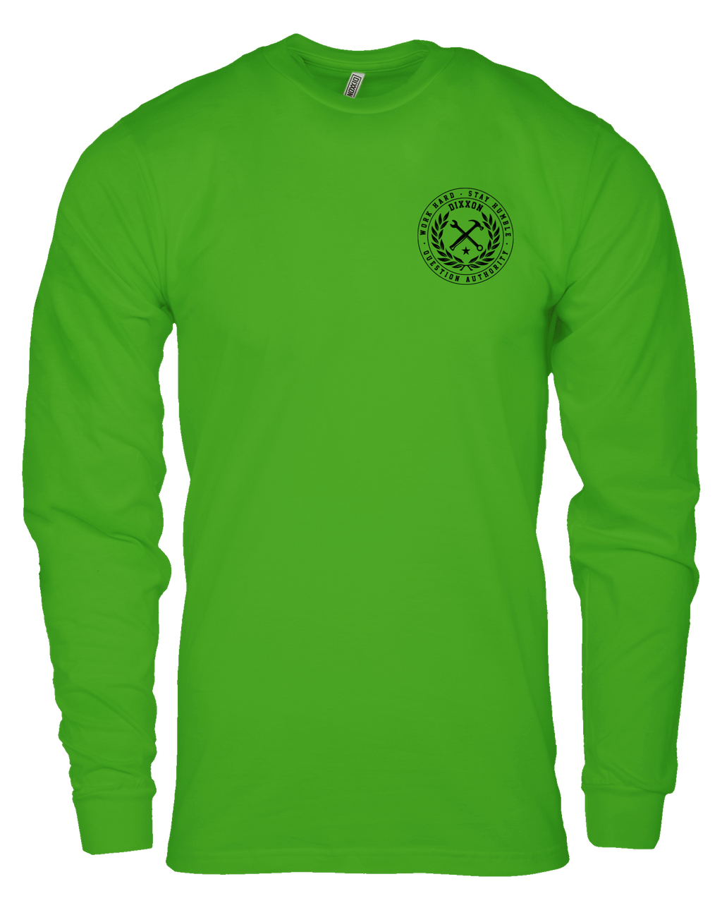 Crested Hi Vis Long Sleeve T-Shirt - Safety Green