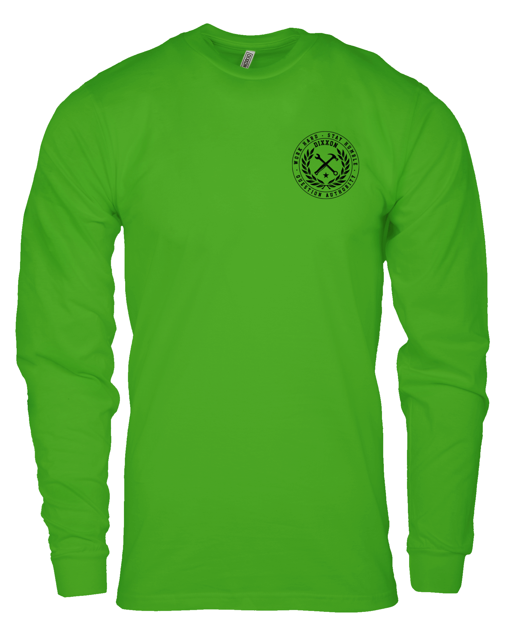 Crested Hi Vis Long Sleeve T-Shirt - Safety Green