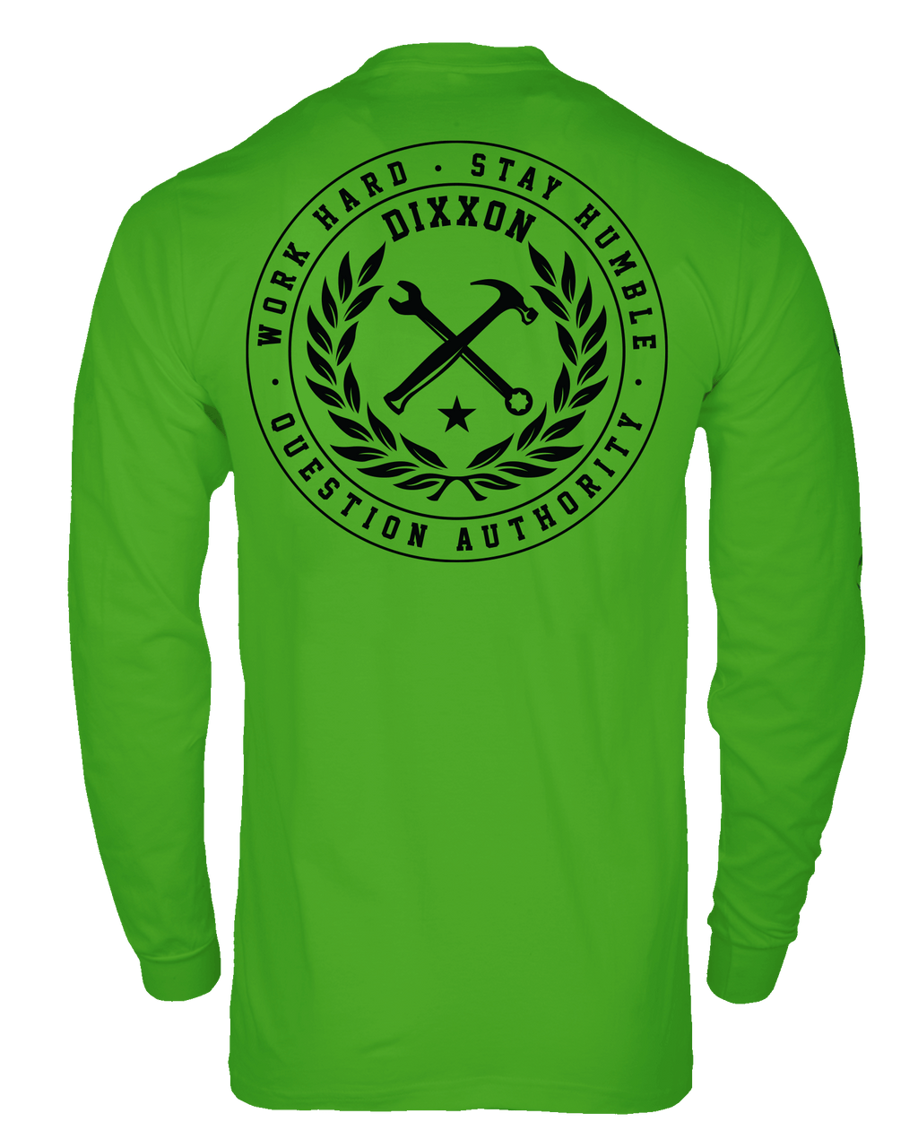 Crested Hi Vis Long Sleeve T-Shirt - Safety Green