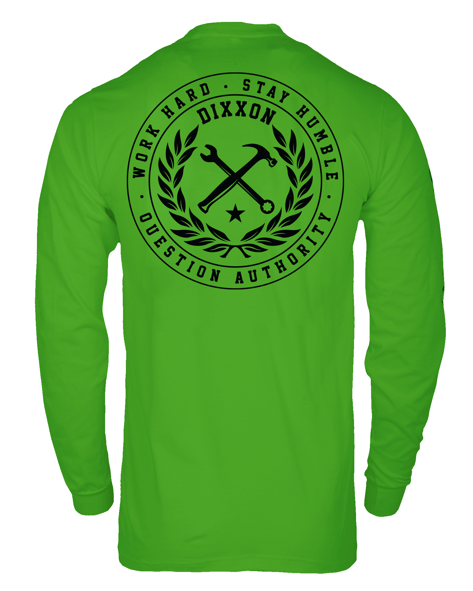 Crested Hi Vis Long Sleeve T-Shirt - Safety Green