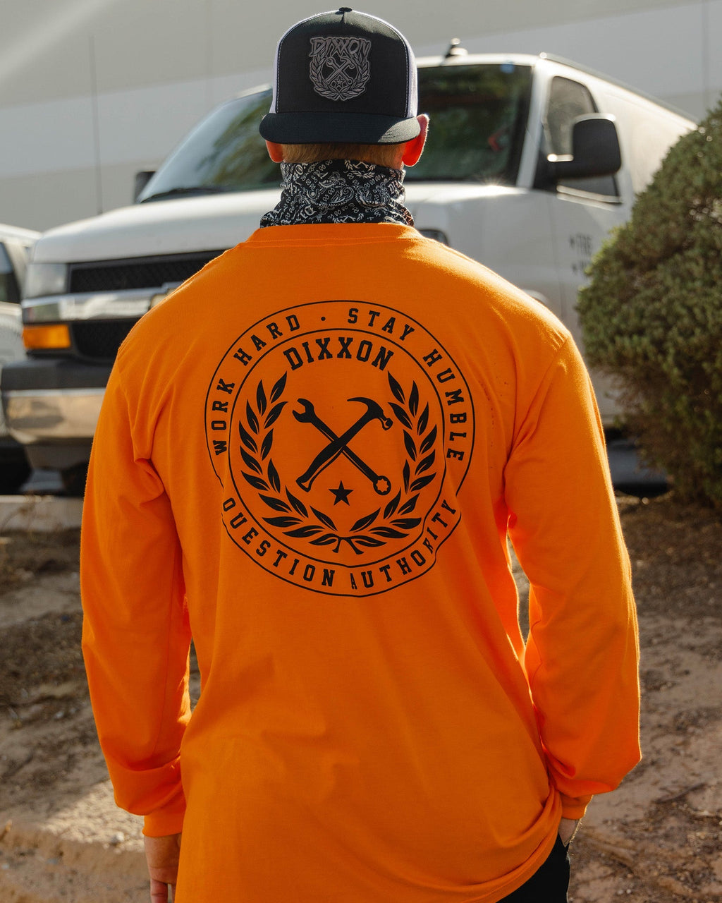 Crested Hi Vis Long Sleeve T-Shirt - Safety Orange