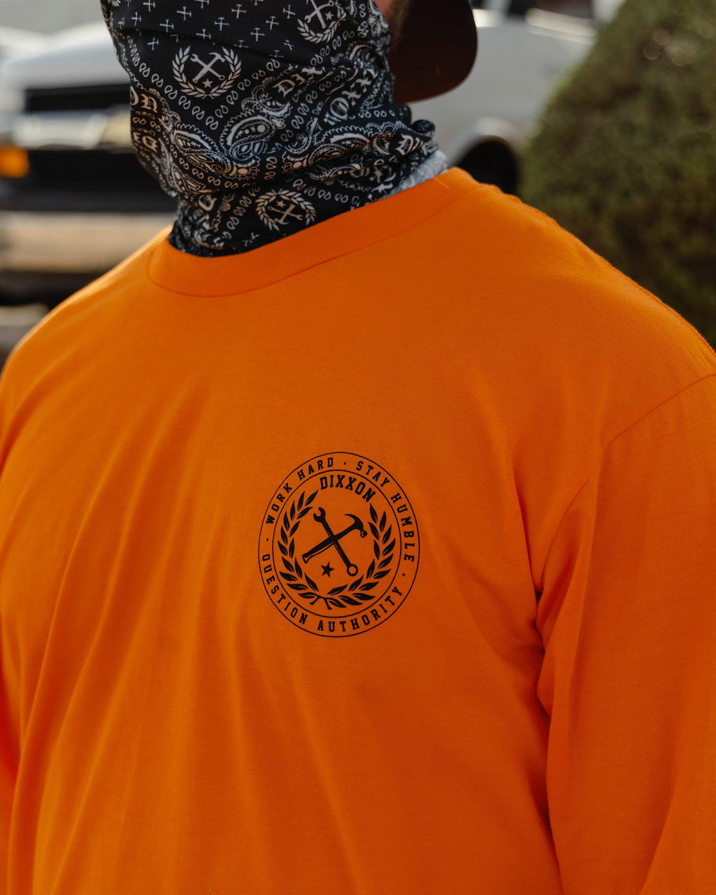Crested Hi Vis Long Sleeve T-Shirt - Safety Orange