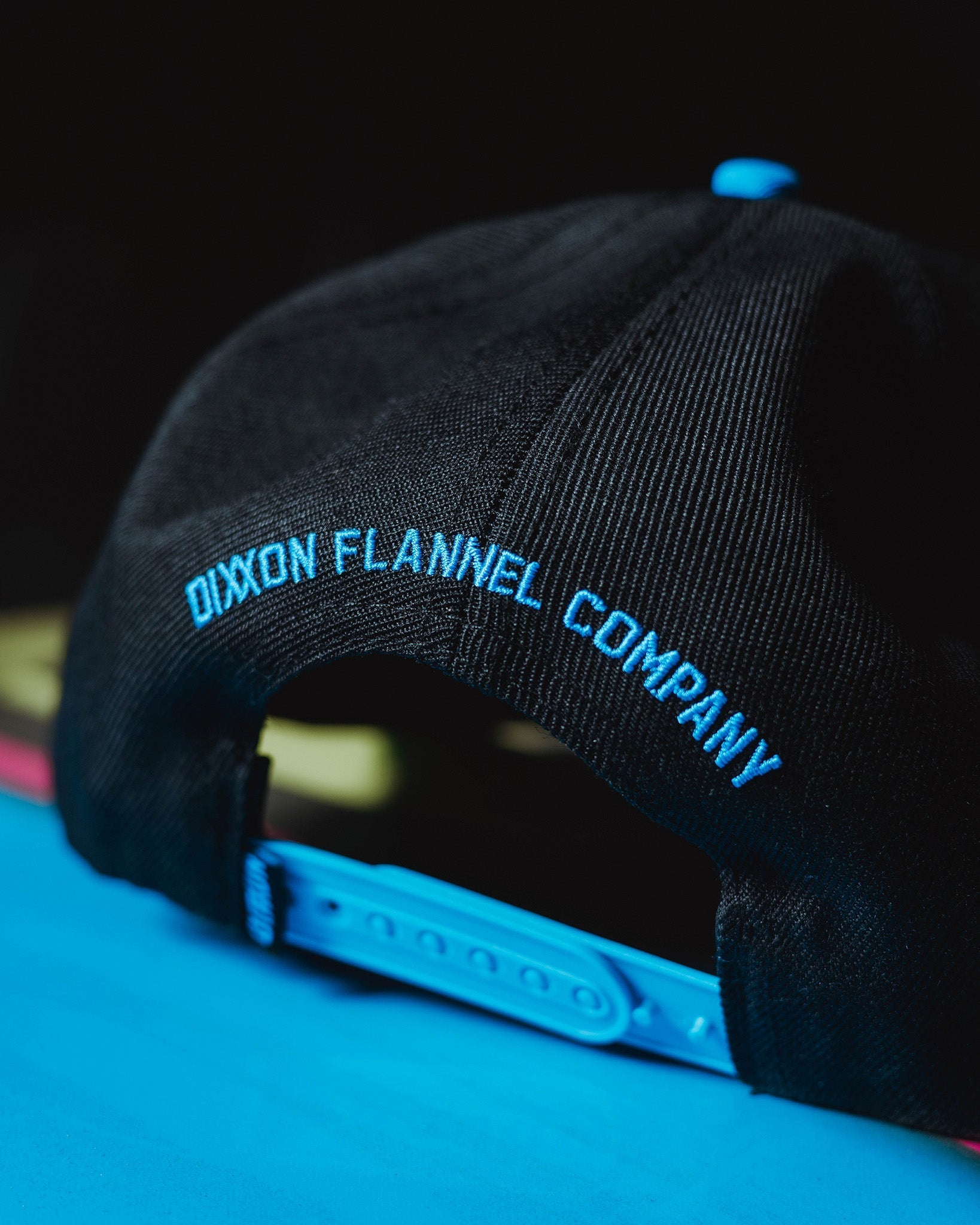 Cyan Pastime Flat Bill Snapback - Black