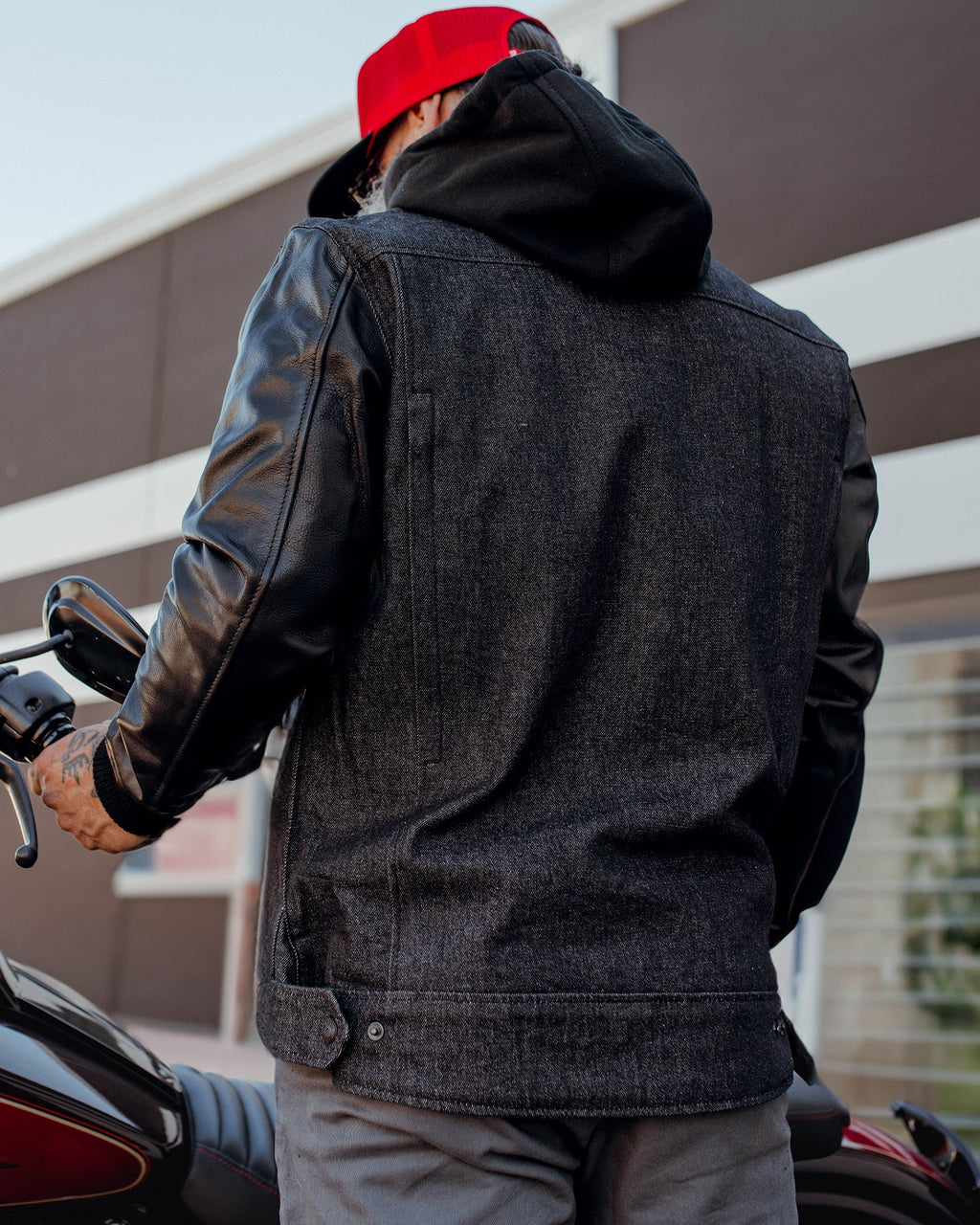 Dillinger Denim & Leather Jacket - Black