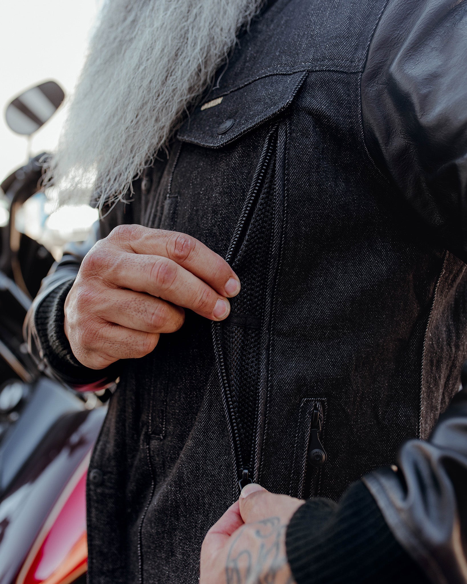 Dillinger Denim & Leather Jacket - Black