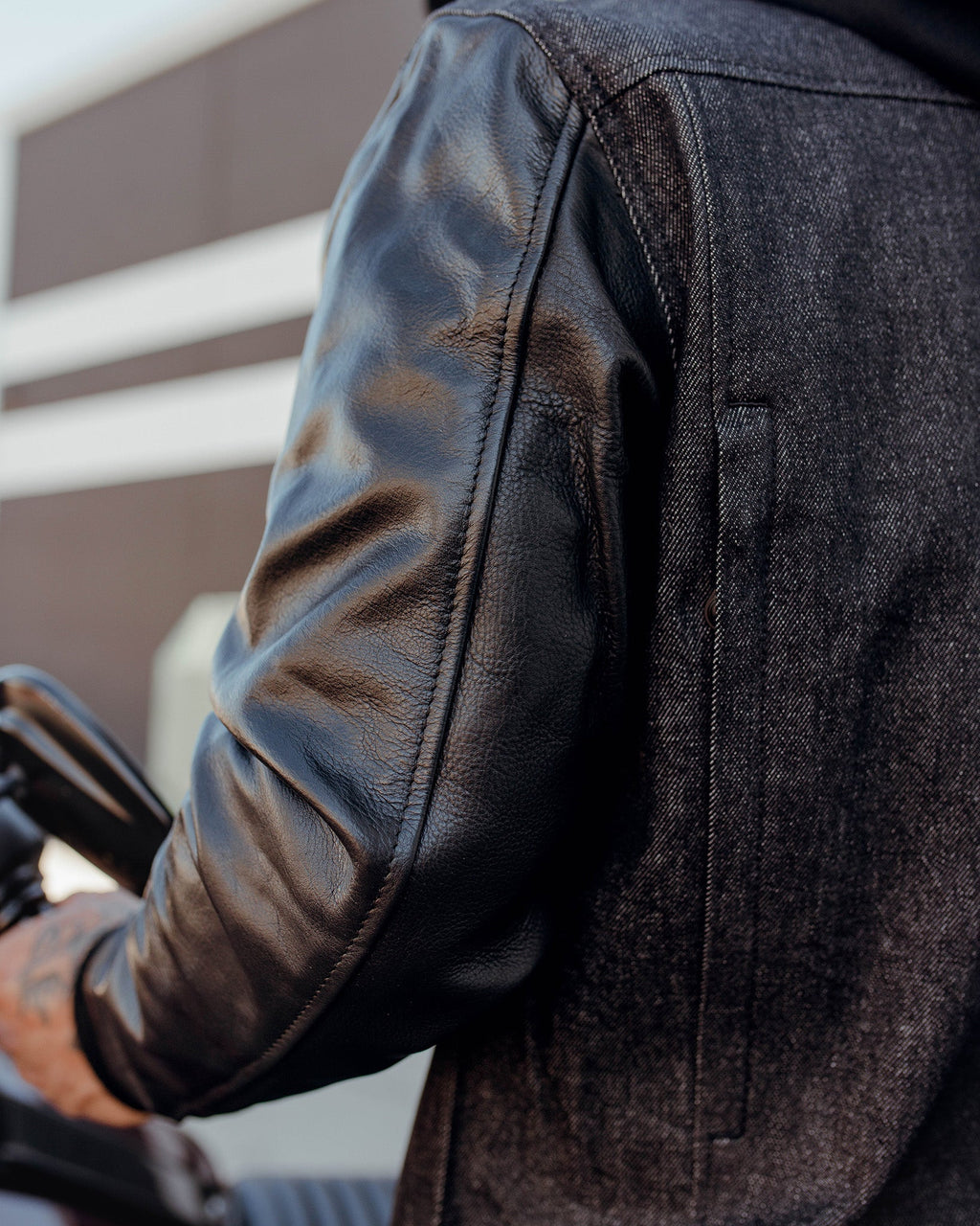 Dillinger Denim & Leather Jacket - Black