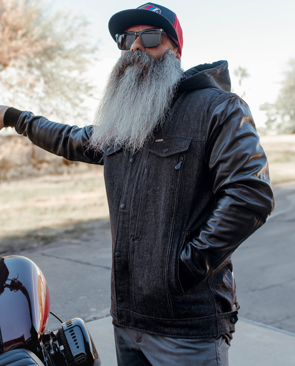 Dillinger Denim & Leather Jacket - Black