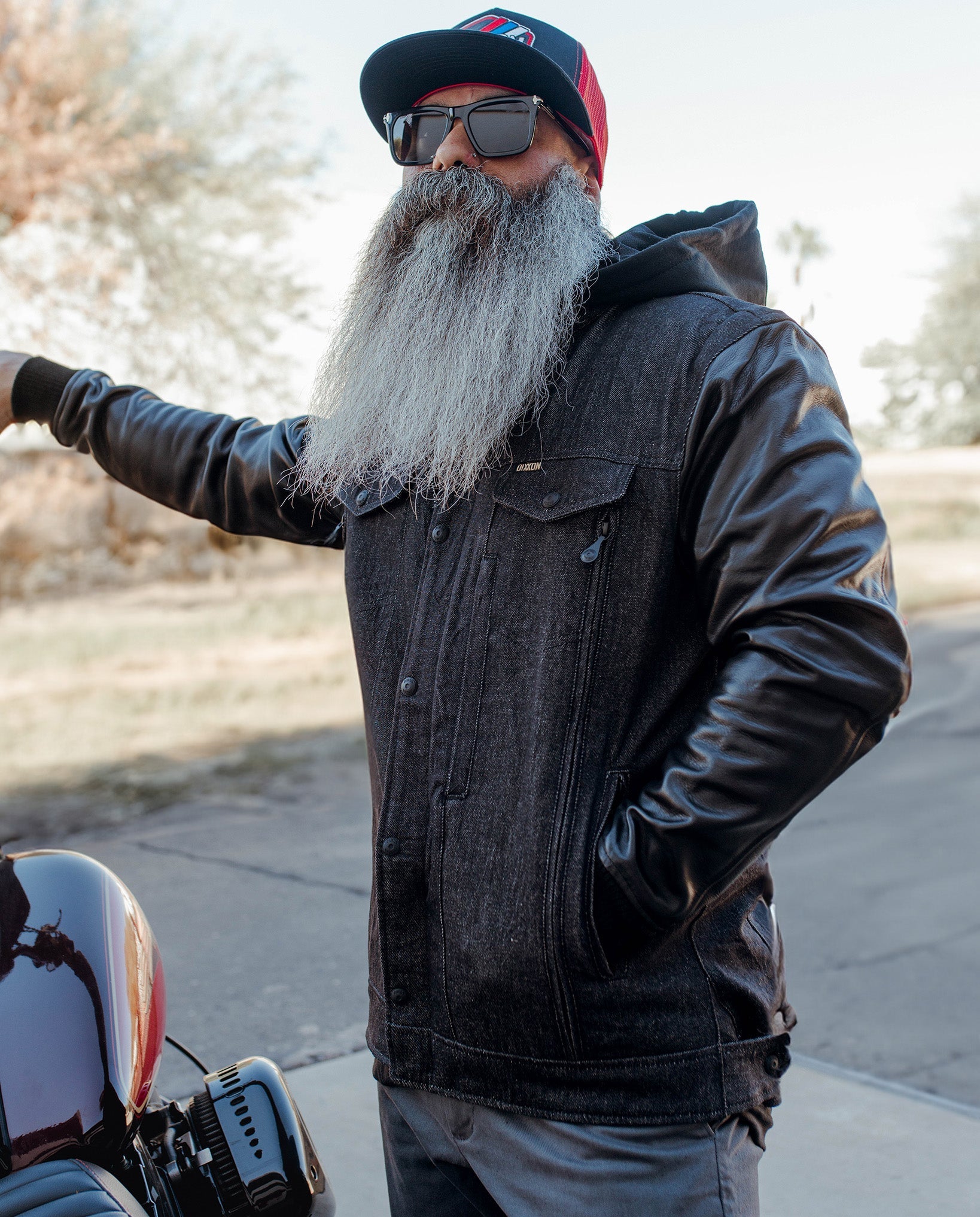 Dillinger Denim & Leather Jacket - Black