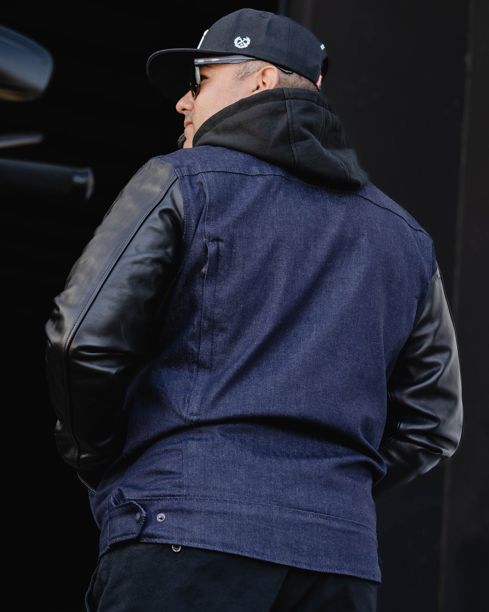 Dillinger Denim & Leather Jacket - Blue Denim