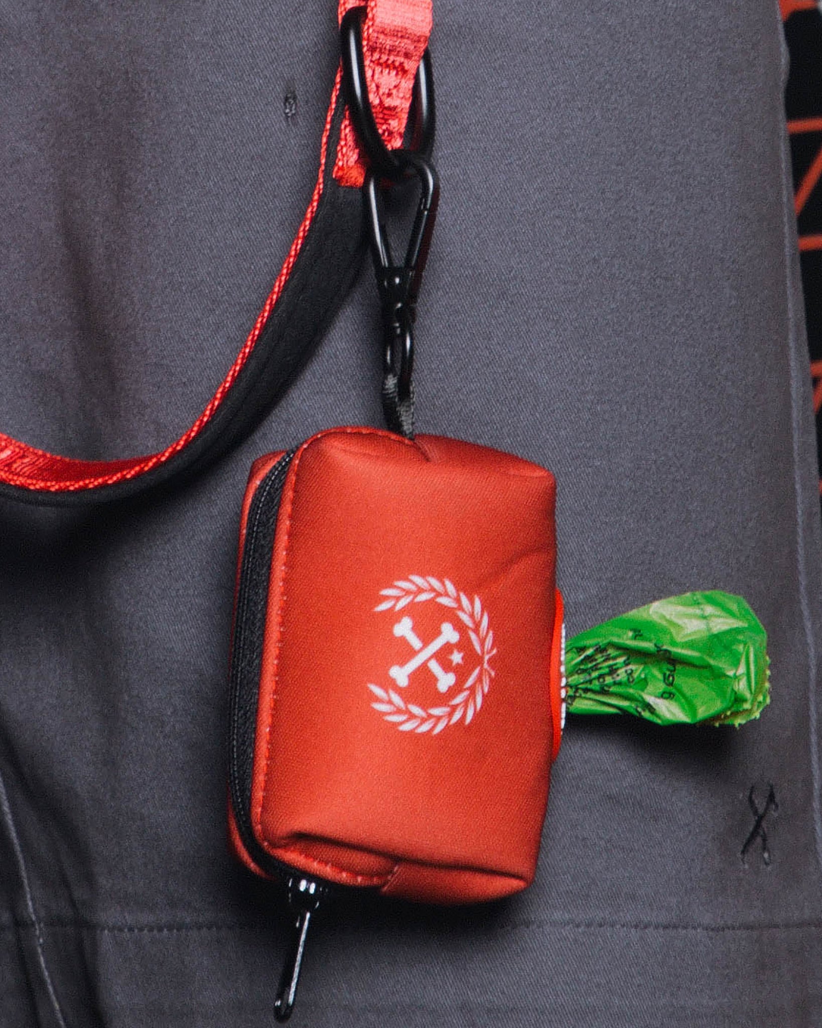 Dixxon Dog Poop Bag Holder - Red