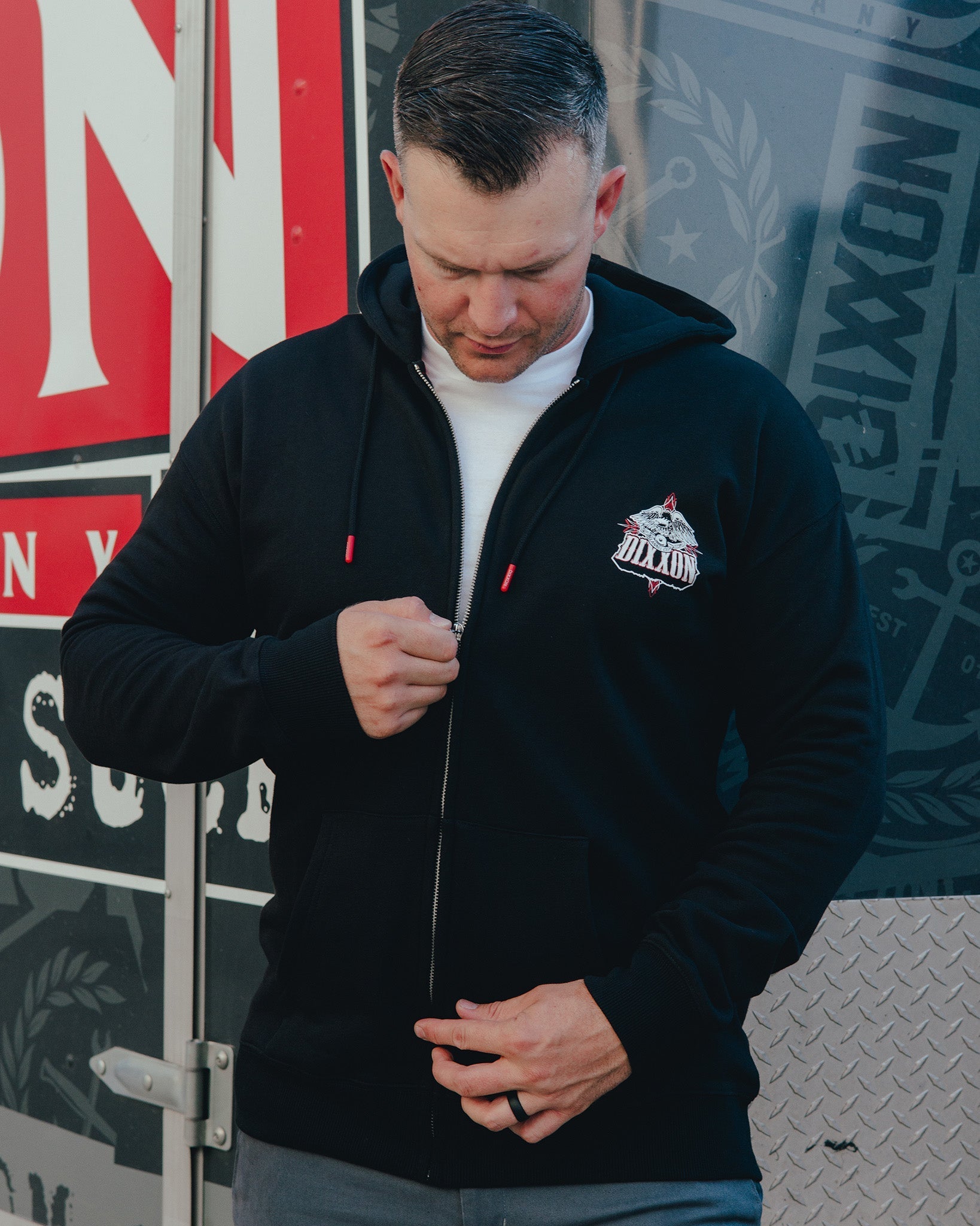 Eagle Eye Zip Up - Black