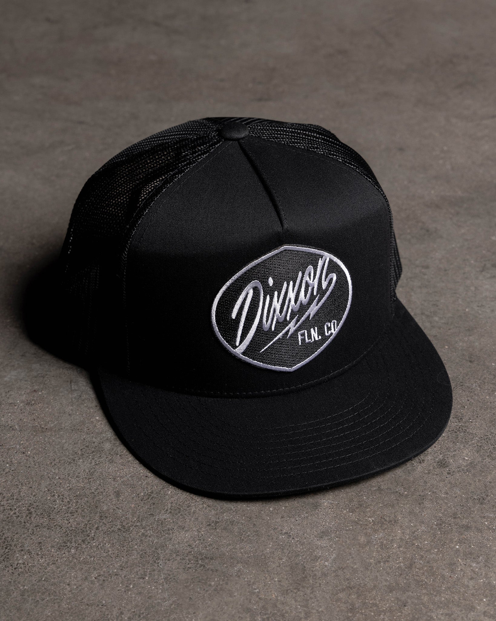 Esso Flat Bill Trucker Snapback - Black & White