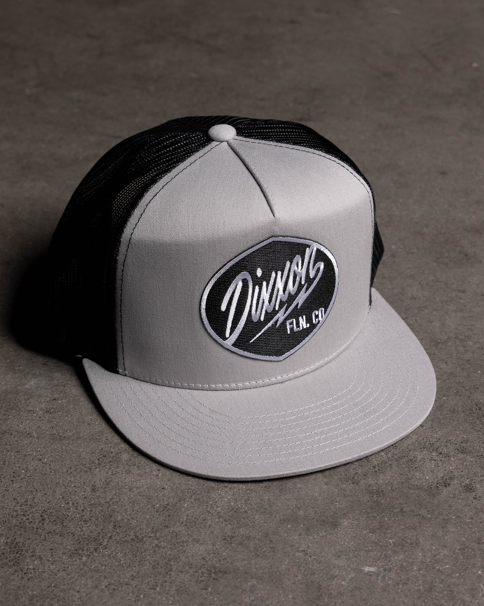 Esso Flat Bill Trucker Snapback - Black & White