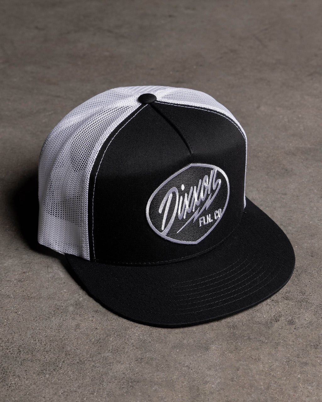 Esso Flat Bill Trucker Snapback - Black & White