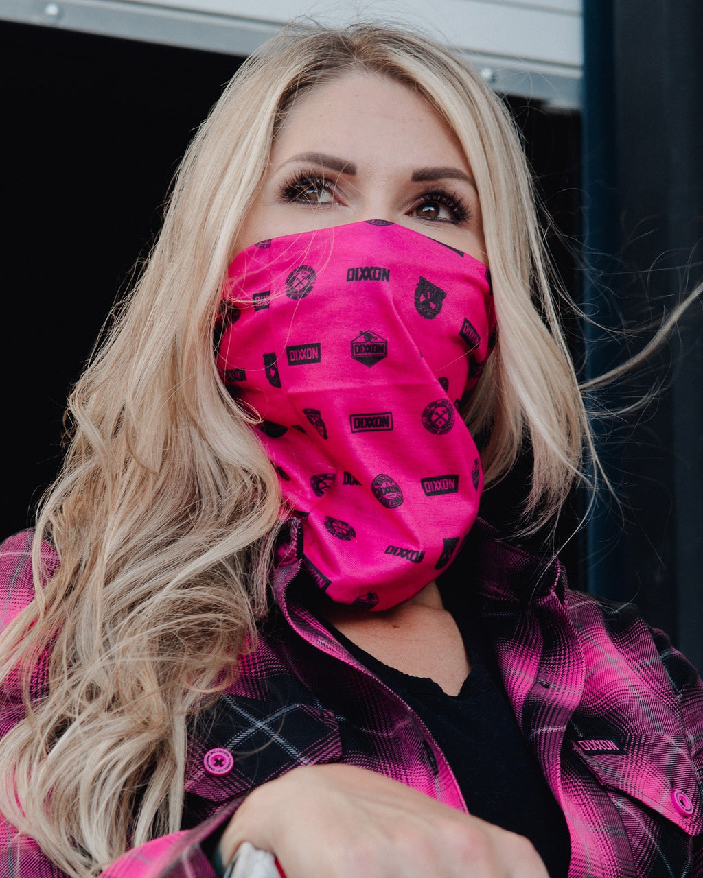 Executive Neck Gaiter - Pink & Black