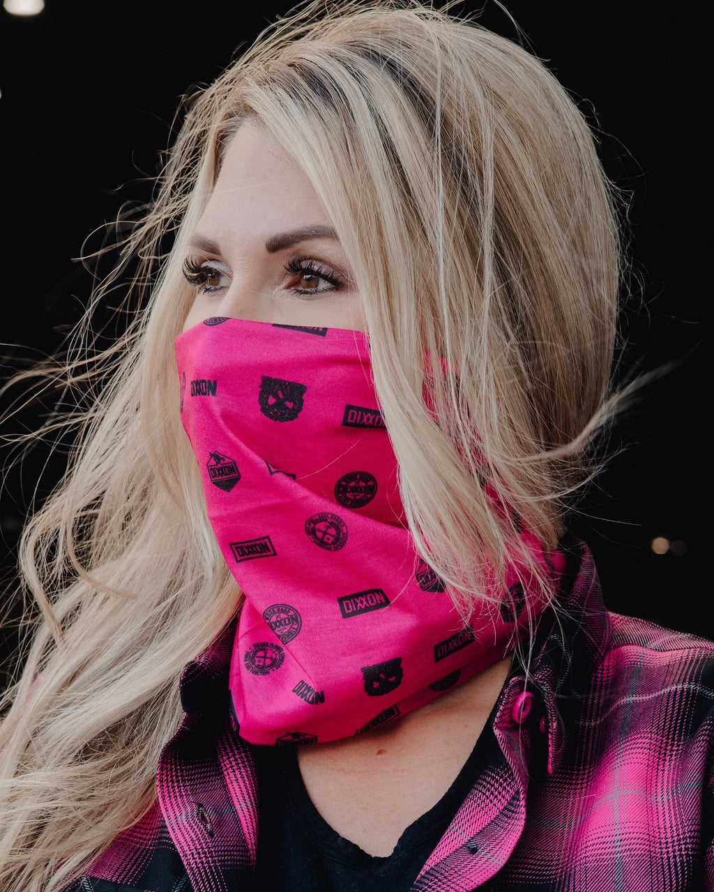 Executive Neck Gaiter - Pink & Black